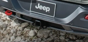Усилитель заднего бампера Jeep Cherokee KL 14-23 сталь. под фаркоп