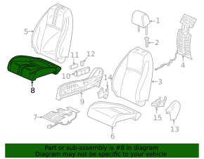 Пассажирское сидение Honda Civic XI FE/FL 22-24 с airbag, электро, кожа серая