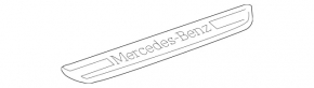 Накладка порога передня права зовнішня Mercedes GLC 20-22 хром з підсвічуванням, AMG