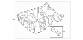 Піддон масляний ДВЗ Mercedes C-class W205 300 19-21 2.0T AWD верхній