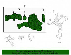 Помпа водяная Mercedes W166 GLE 16-17 2.1d