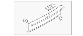 Накладка проема багажника VW Tiguan 09-18 черн