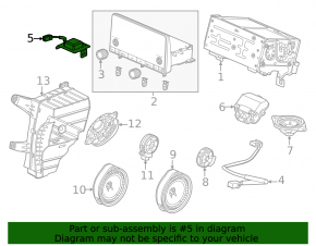 Antenna Assembly, GPS Navigation Honda CRV 23-26