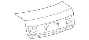 Кришка багажника Lexus GS300 GS350 GS430 GS450h 06-11 без спойлера