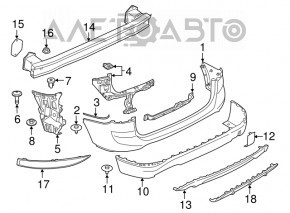 Заглушка буксировочного крюка заднего бампера BMW X1 F48 16-22