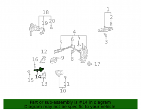 Ограничитель двери передней левой Lexus RX300 98-03