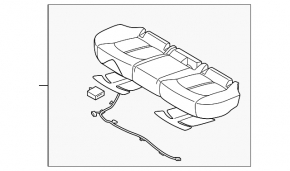 Задній ряд сидінь 2 ряд Hyundai Sonata 18-19 чорна тканина