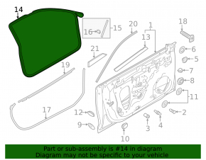 Уплотнитель дверного проема передний левый Audi A5 F5 17-24 5D