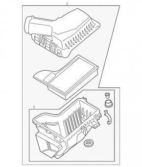 Корпус воздушного фильтра Ford Mustang mk6 15-17 3.7