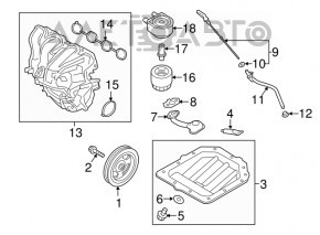 Охладитель масляный ДВС Hyundai Elantra AD 17-20 1.6T