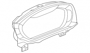 Щиток приборов Audi A6 C8 19-24 км/ч, миль/ч, 82к, царапины
