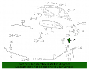 Кронштейн салонної ручки відкриття капота VW Beetle 12-19