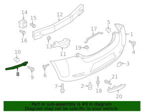 Крепление заднего бампера правое Nissan Leaf 11-12