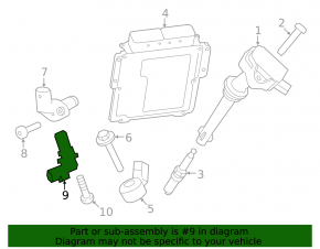Датчик положения коленвала Land Rover Range Rover 13-21 3.0, 5.0