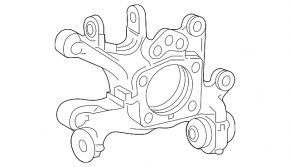 Цапфа задняя левая Toyota Rav4 13-18 AWD