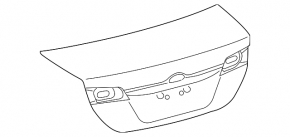 Крышка багажника Toyota Camry v50 12-14 под спойлер, без камеры