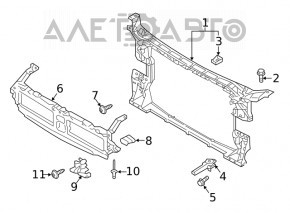 Крепление решетки радиатора Audi A4 B9 17-25