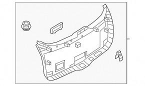 Обшивка дверей багажника нижня Mazda CX-50 23-26 чорна
