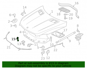 Відбійник капота Mercedes GLS-class X166 13-19 на капоті