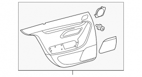 Обшивка дверей картка задня ліва VW CC 08-17 беж