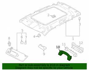 Ручка потолка передняя левая VW Tiguan 18-22 серая