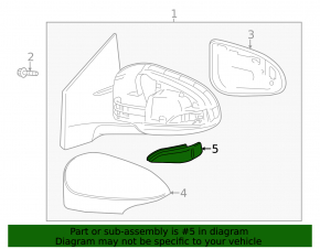 Поворотник зеркала левый Toyota Avalon 13-18