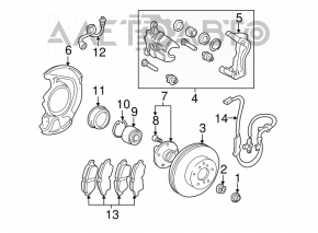 Датчик ABS передний левый Lexus RX300 98-03