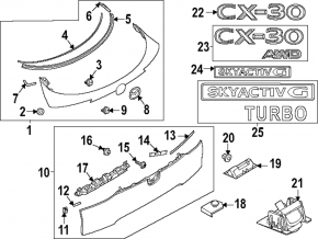 Двері багажника значок значок Mazda CX-30 20-23