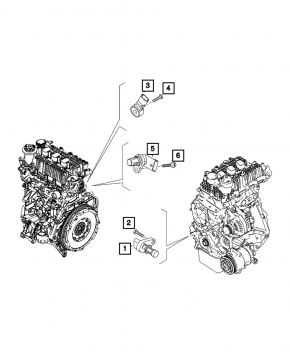 Датчик положения коленвала Jeep Cherokee KL 19-23 2.0Т