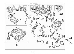Печка в сборе Nissan Sentra 13-15 auto