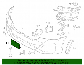 Рамка под номер переднего бампера BMW 5 G30 21-23 под M Sport