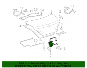 Замок крышки багажника Toyota Avalon 05-12