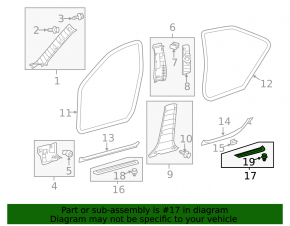 Накладка порога внешняя задняя левая Toyota Camry v50 12-14 usa черная