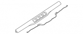 Накладка передней панели правая Mercedes W167 GLE 350 450 20-26 под дерево, с подсветкой