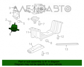 Подушка двигателя левая Jeep Grand Cherokee WK2 11-22 3.6