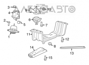 Подушка двигателя левая Jeep Grand Cherokee WK2 11-22 3.6