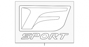 Эмблема надпись крыла F Sport передняя левая Lexus RX500h 23-26