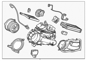 Корпус печки заднего ряда голый Toyota Sienna 21-26