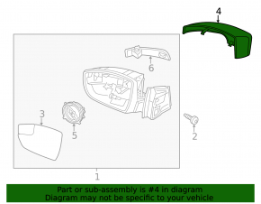 Крышка зеркала правая Ford Escape MK3 13-16 под поворотник VIEW MAX