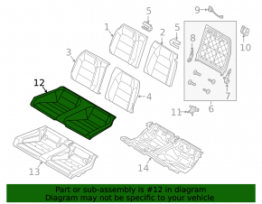 Задний ряд сидений 2 ряд Ford Mustang mk6 15-23 купе, кожа