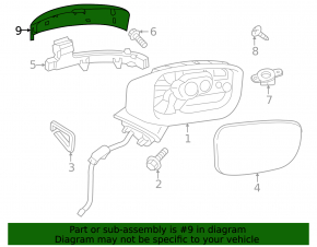 Крышка бокового зеркала правая Mazda CX-50 23-26