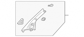 Накладка передней стойки левая Lexus RX300 RX330 RX350 RX400h 04-09 беж