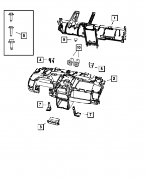 Каркас торпеди Dodge Grand Caravan 11-20