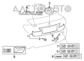 Эмблема решетки радиатора Lexus ES350 07-09