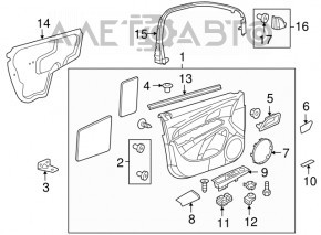 Обшивка двери карточка передняя правая Chevrolet Cruze 11-14