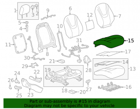 Пассажирское сидение Chevrolet Volt 11-15 без airbag, кожа беж