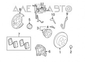 Суппорт в сборе задний правый Lexus GS350 GS430 GS450h 06-06