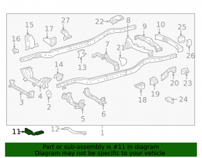 Кронштейн передньої лівої балки Toyota 4Runner 17-24 off-road