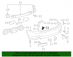 Крепление заднего бампера внутреннее левое Lexus IS250 IS350 06-13