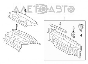 Задняя панель Toyota Camry v50 12-14 usa на кузове, графит